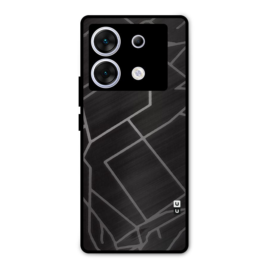 Silver Angle Design Metal Back Case for Infinix Zero 30 5G