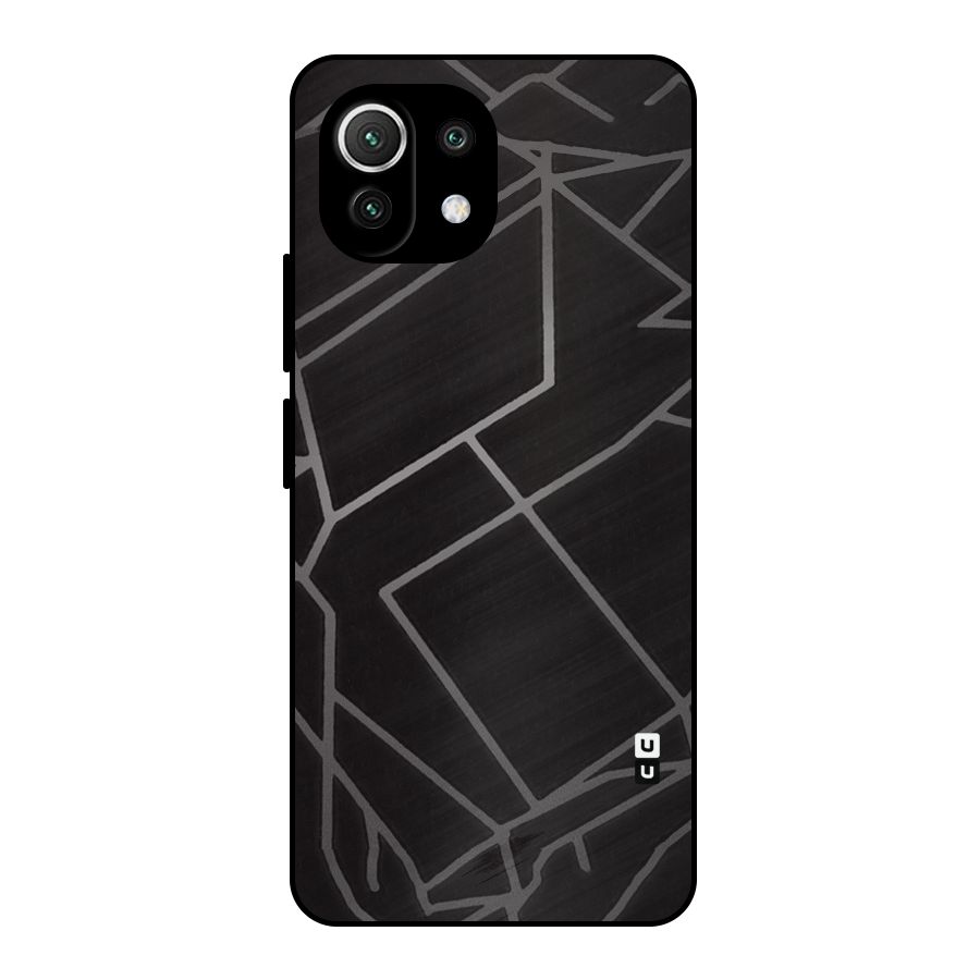 Silver Angle Design Metal Back Case for Mi 11 Lite NE 5G