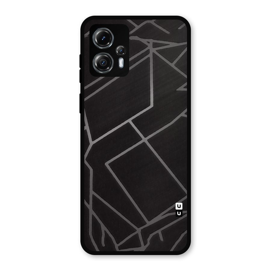 Silver Angle Design Metal Back Case for Moto G13