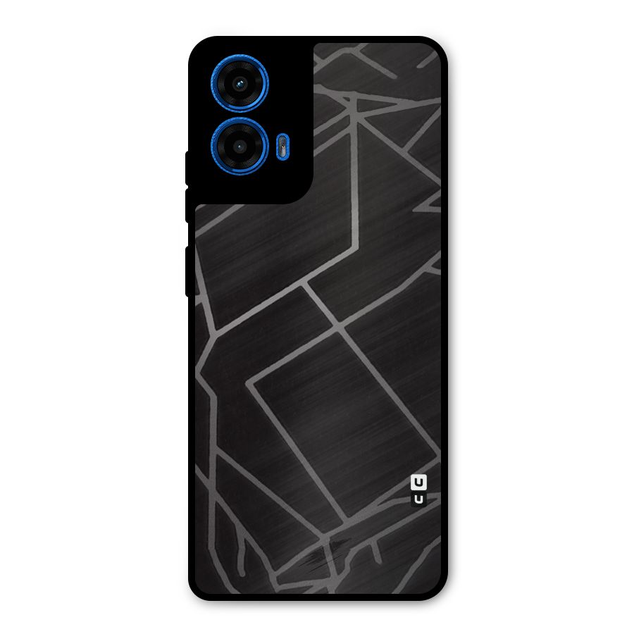 Silver Angle Design Metal Back Case for Moto G45