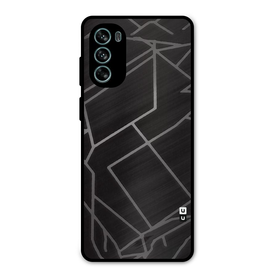 Silver Angle Design Metal Back Case for Moto G62
