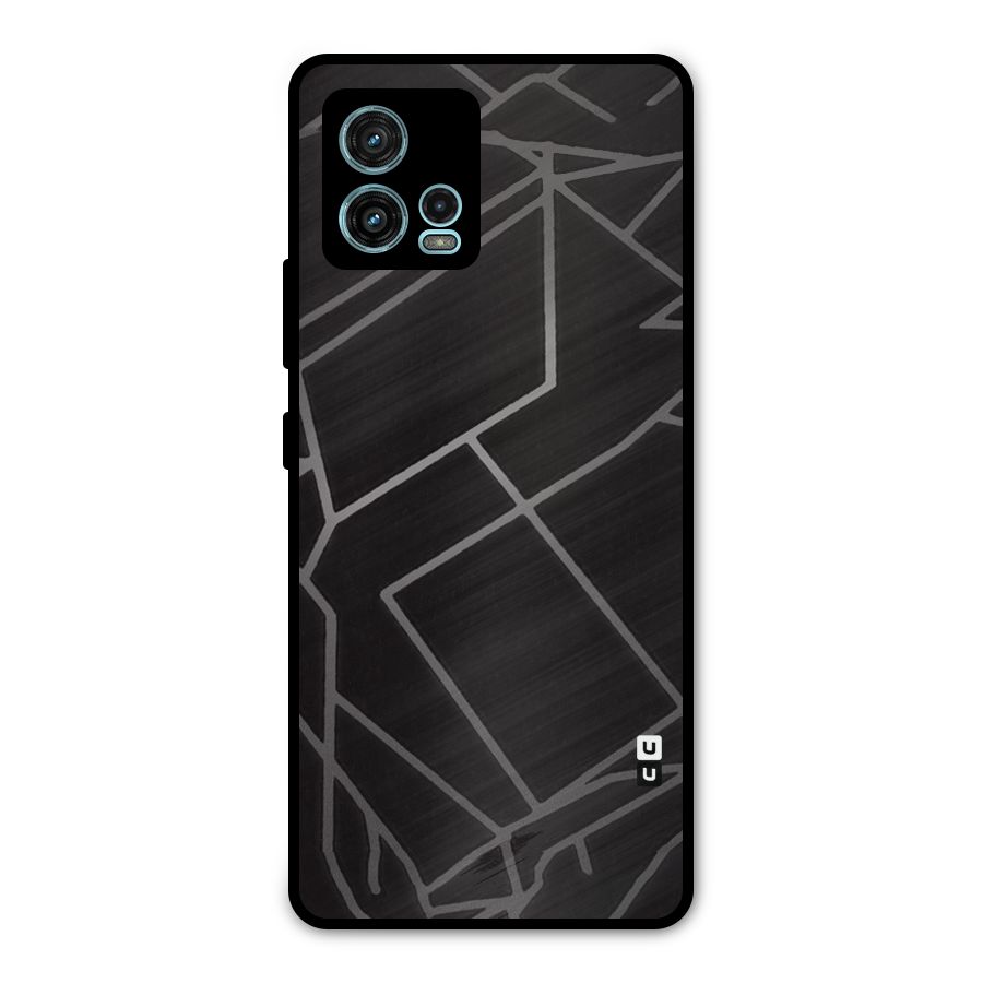 Silver Angle Design Metal Back Case for Moto G72