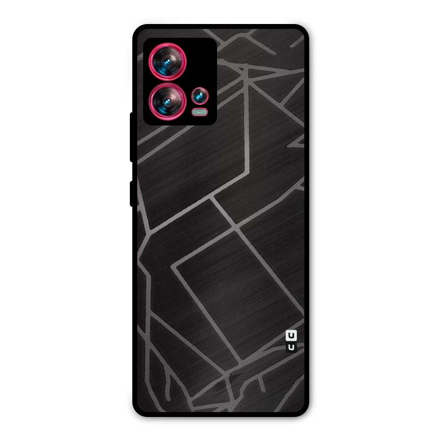 Silver Angle Design Metal Back Case for Motorola Edge 30 Fusion