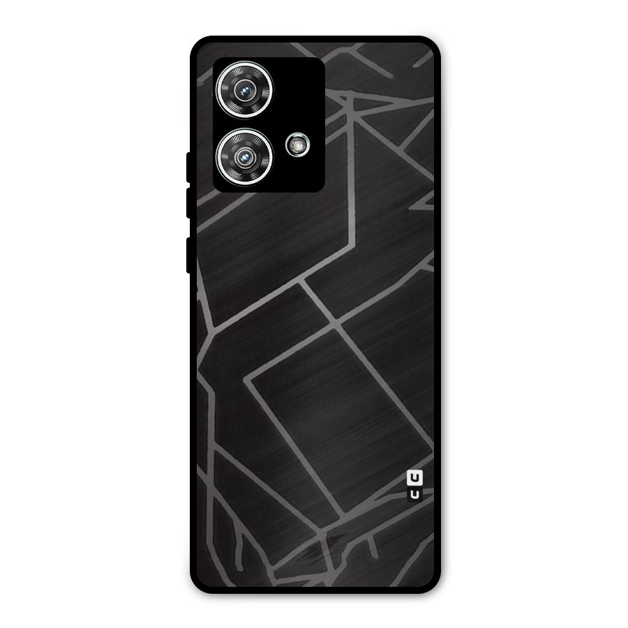 Silver Angle Design Metal Back Case for Motorola Edge 40 Neo