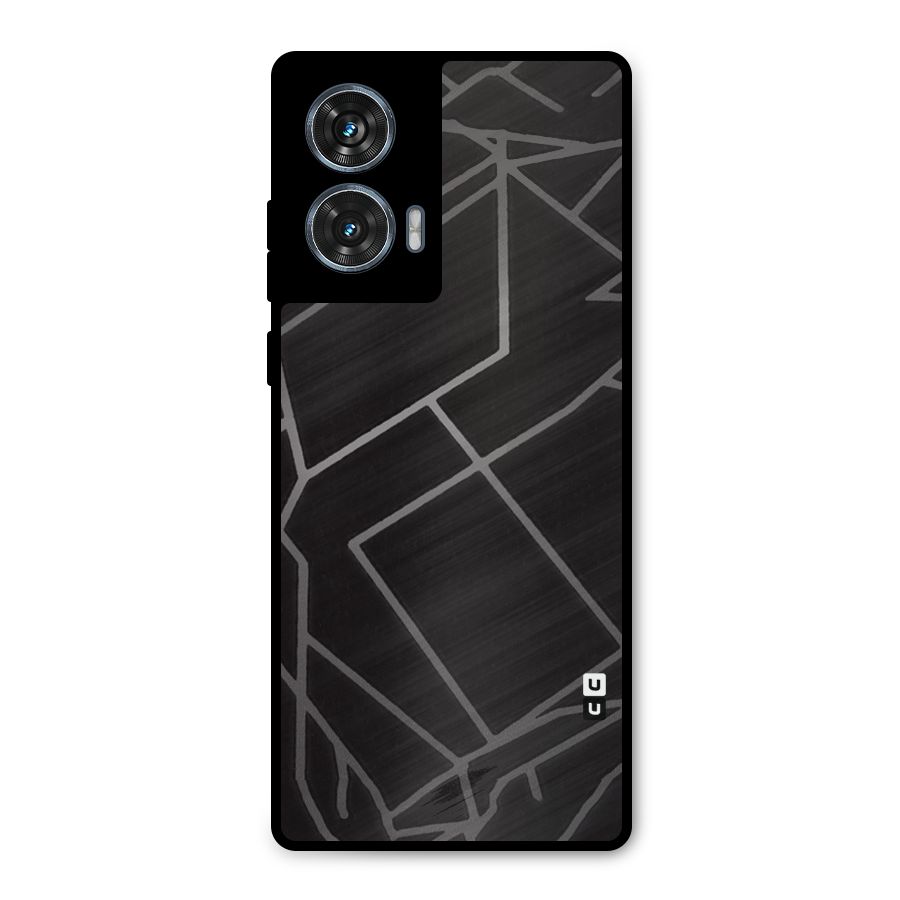 Silver Angle Design Metal Back Case for Motorola Edge 50 Fusion