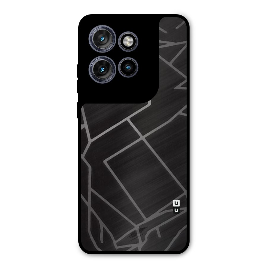 Silver Angle Design Metal Back Case for Motorola Edge 50 Neo