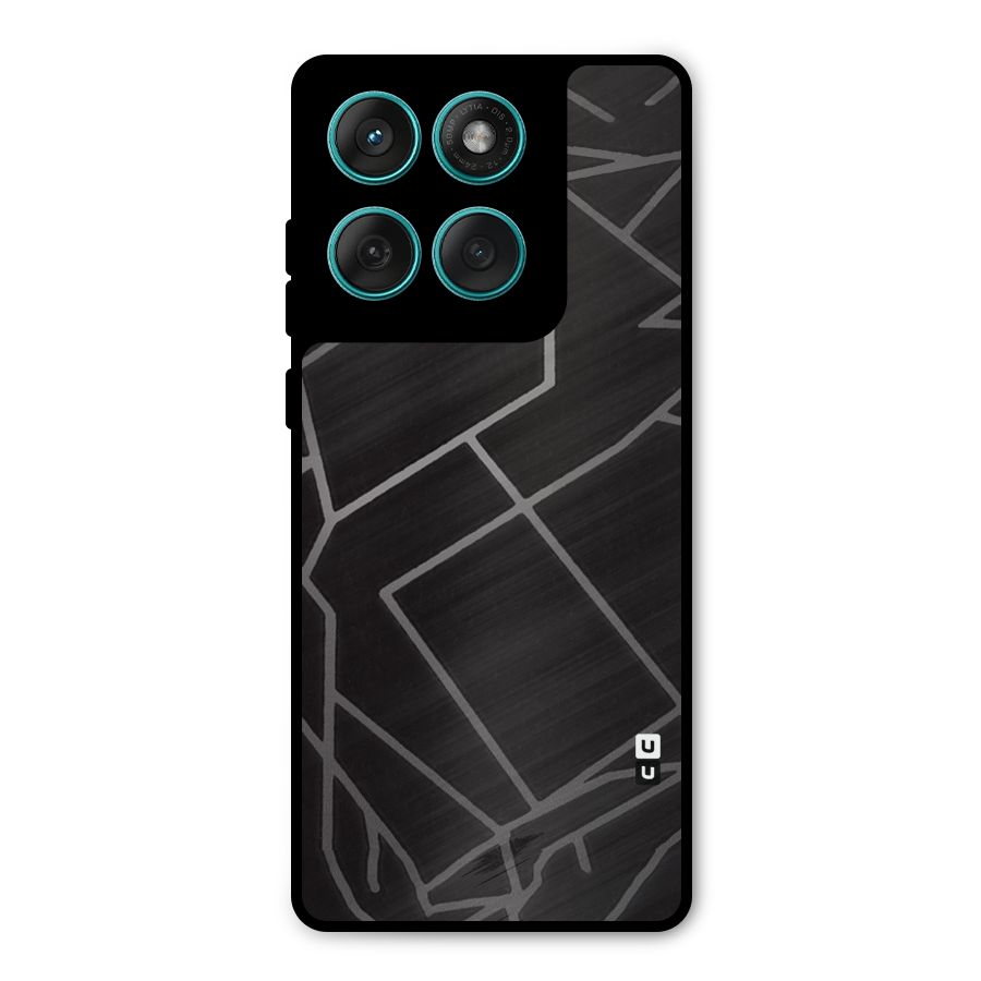 Silver Angle Design Metal Back Case for Motorola Edge 60