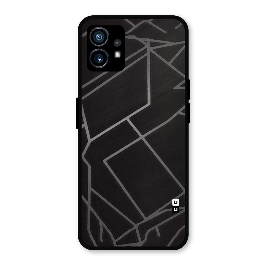 Silver Angle Design Metal Back Case for Nothing Phone 1