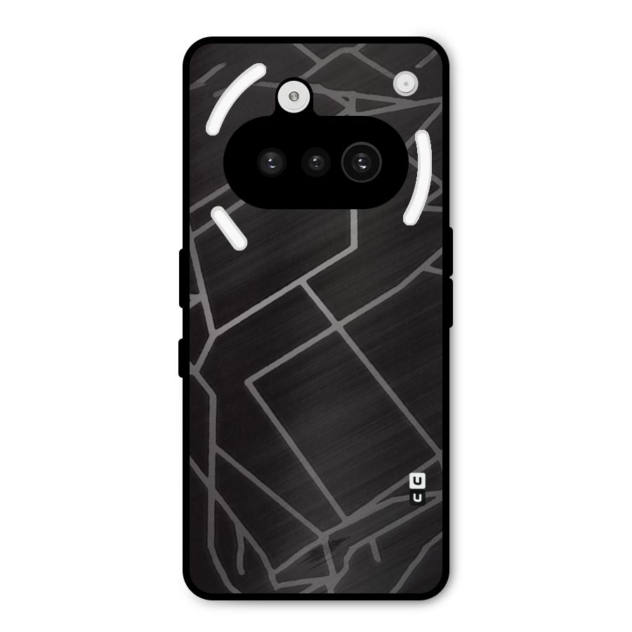 Silver Angle Design Metal Back Case for Nothing Phone 3a