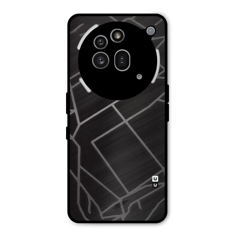 Silver Angle Design Metal Back Case for Nothing Phone 3a Pro