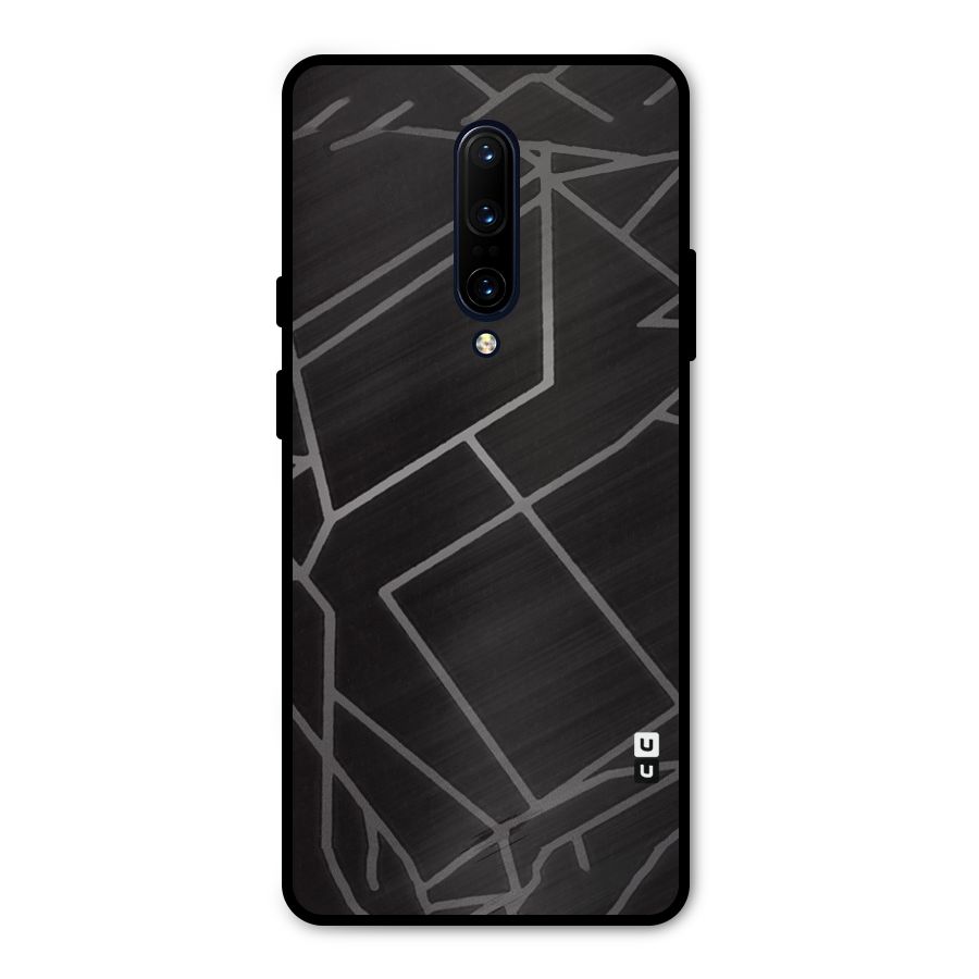 Silver Angle Design Metal Back Case for OnePlus 7 Pro