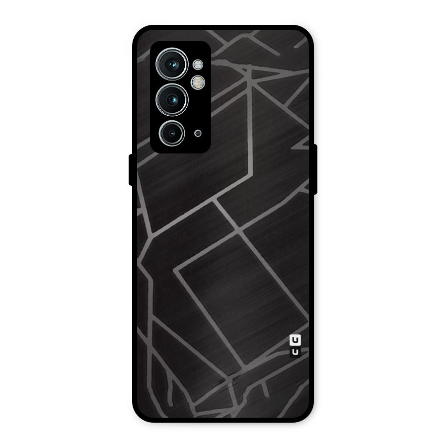 Silver Angle Design Metal Back Case for OnePlus 9RT 5G
