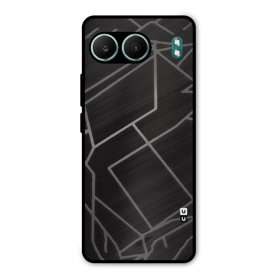 Silver Angle Design Metal Back Case for OnePlus Nord 4