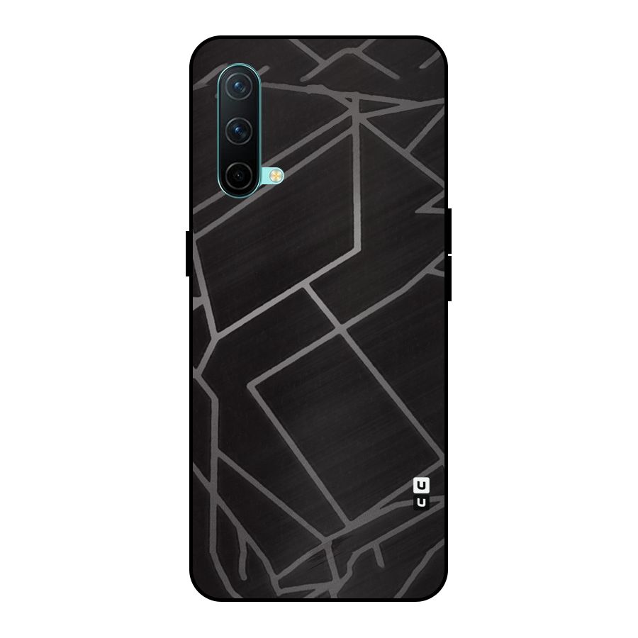 Silver Angle Design Metal Back Case for OnePlus Nord CE 5G