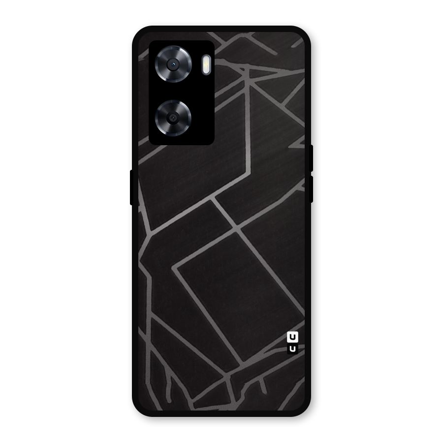 Silver Angle Design Metal Back Case for Oppo A77s