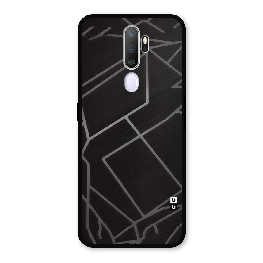 Silver Angle Design Metal Back Case for Oppo A9 (2020)