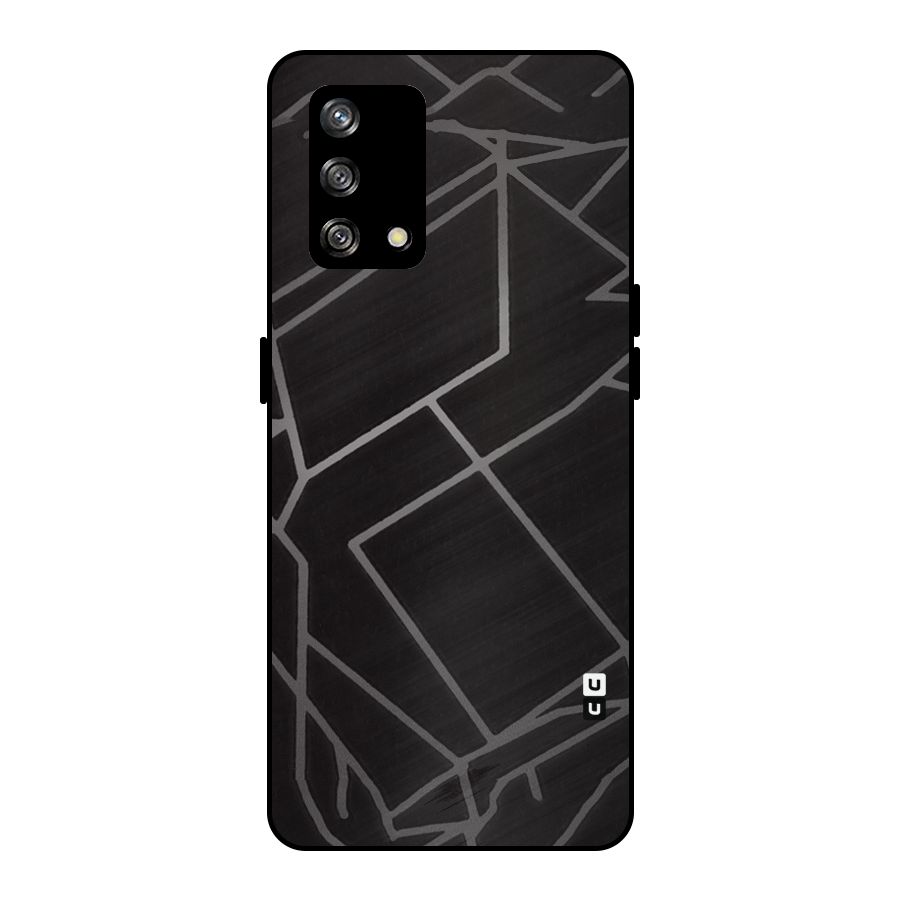 Silver Angle Design Metal Back Case for Oppo F19