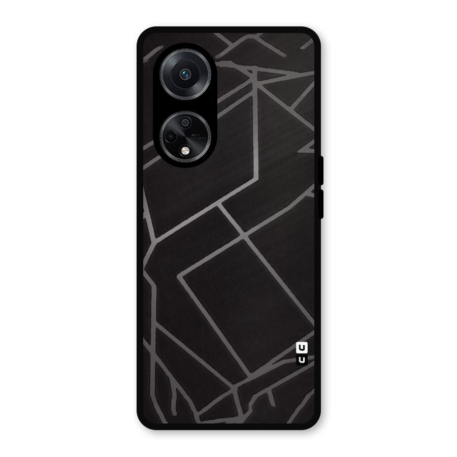 Silver Angle Design Metal Back Case for Oppo F23