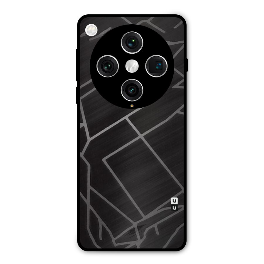 Silver Angle Design Metal Back Case for Oppo Find X8 Pro