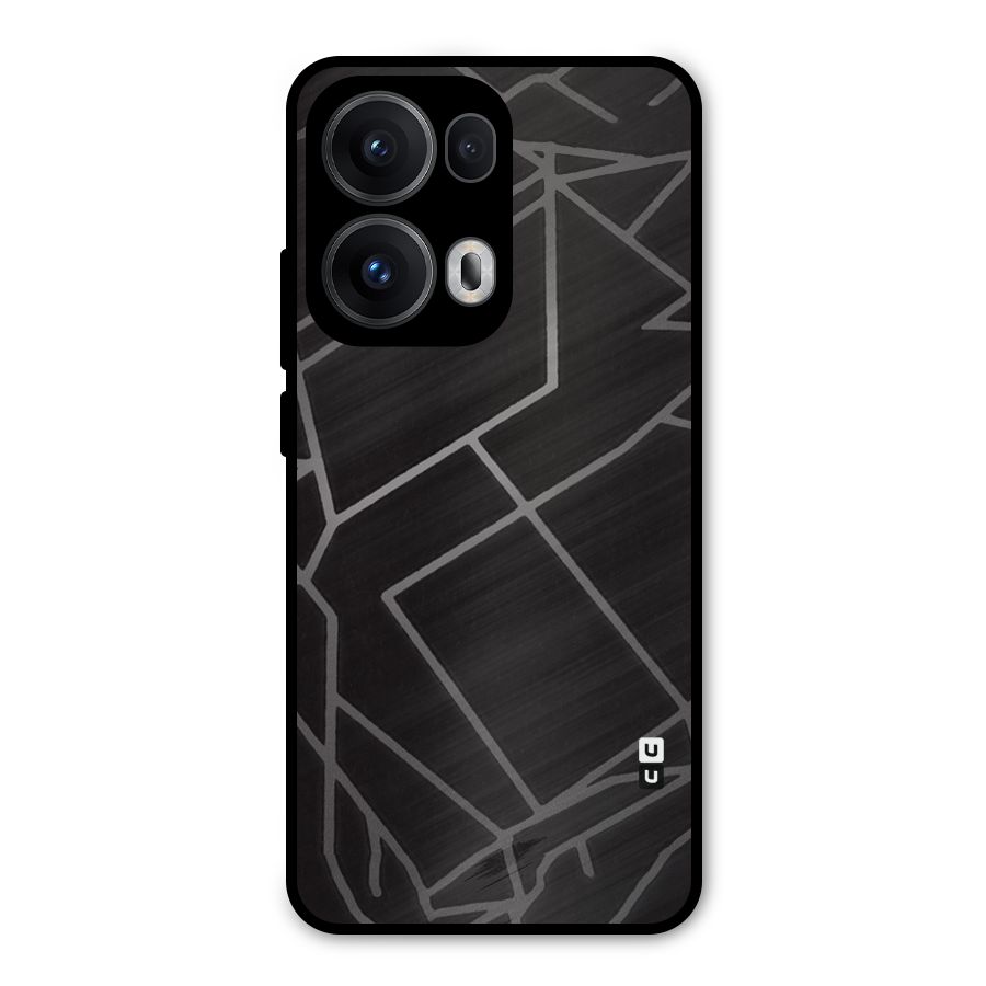 Silver Angle Design Metal Back Case for Oppo Reno13 Pro