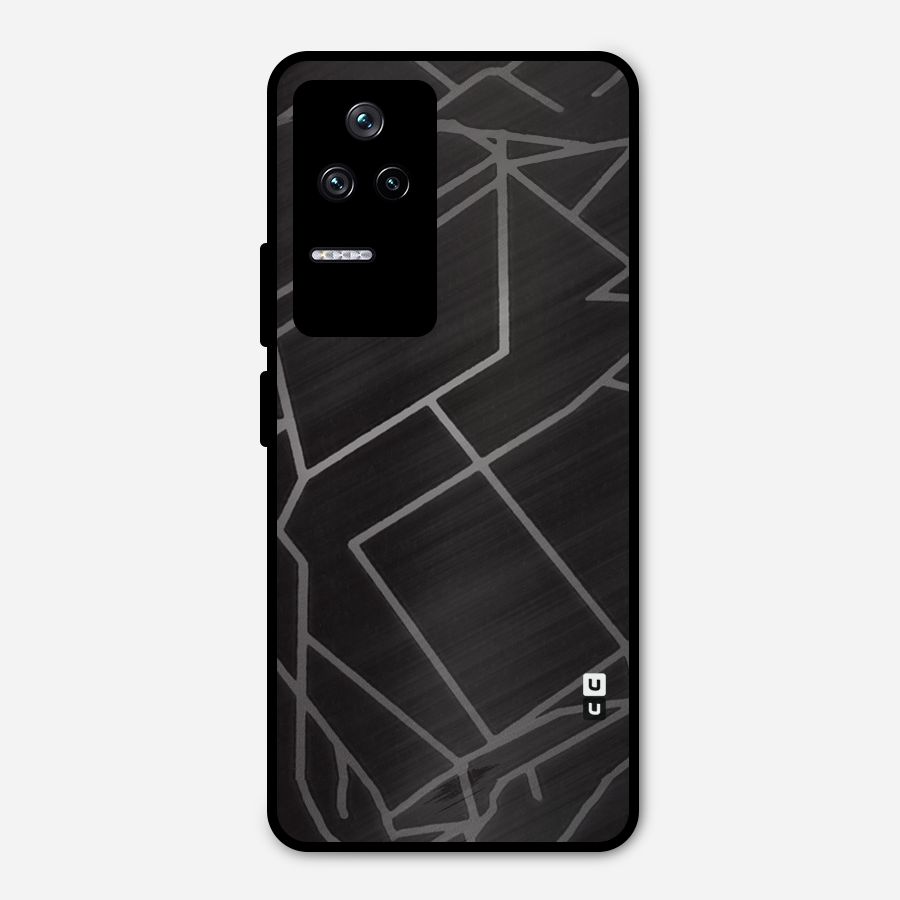 Silver Angle Design Metal Back Case for Poco F4 5G