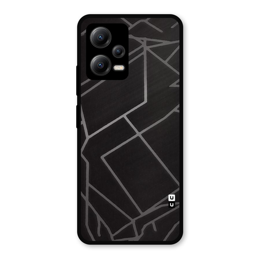 Silver Angle Design Metal Back Case for Poco X5
