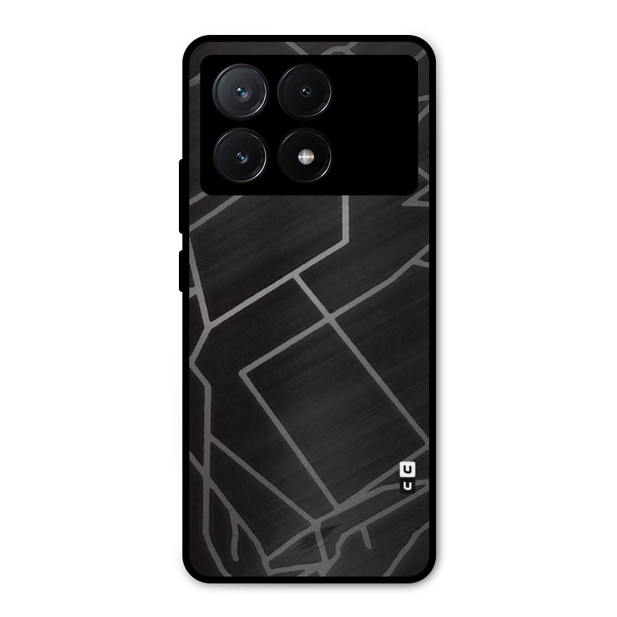 Silver Angle Design Metal Back Case for Poco X6 Pro