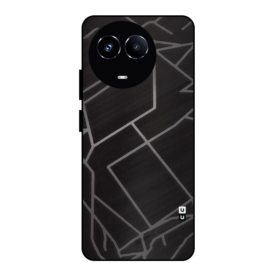 Silver Angle Design Metal Back Case for Realme 11 5G