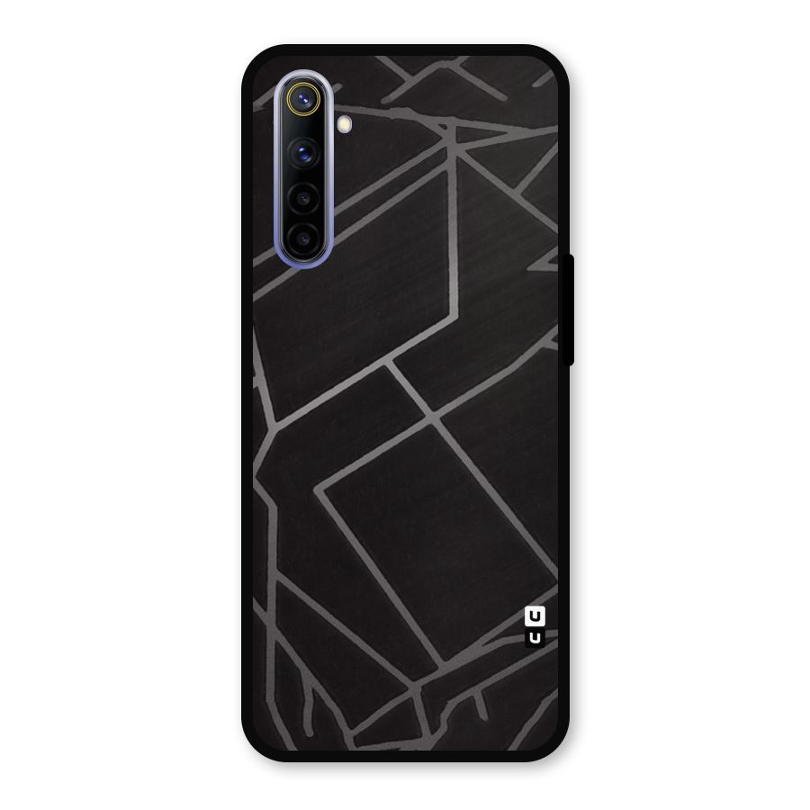 Silver Angle Design Metal Back Case for Realme 6i