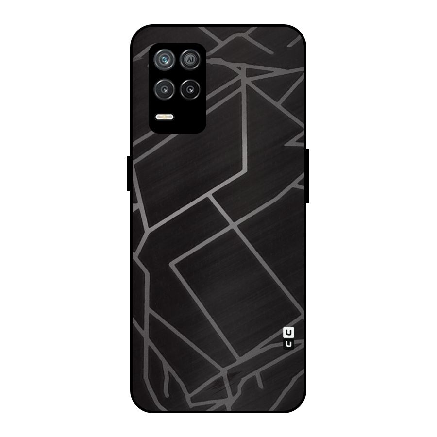 Silver Angle Design Metal Back Case for Realme 8s 5G