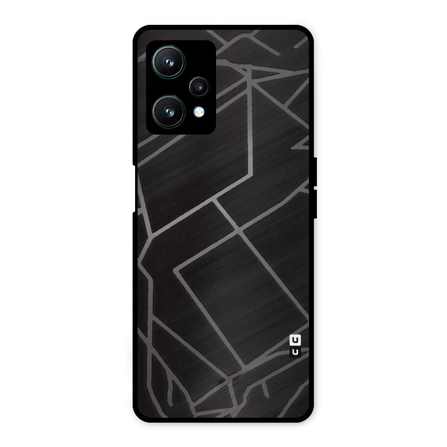 Silver Angle Design Metal Back Case for Realme 9 Pro 5G