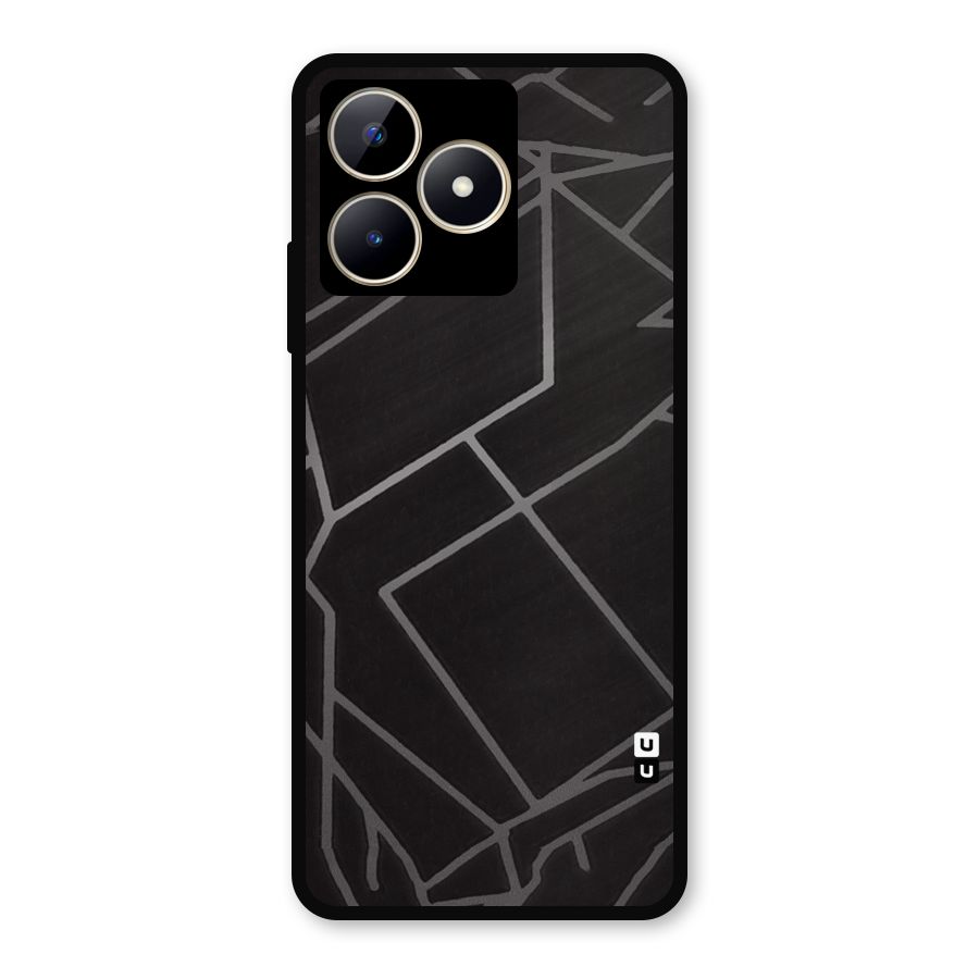 Silver Angle Design Metal Back Case for Realme C53