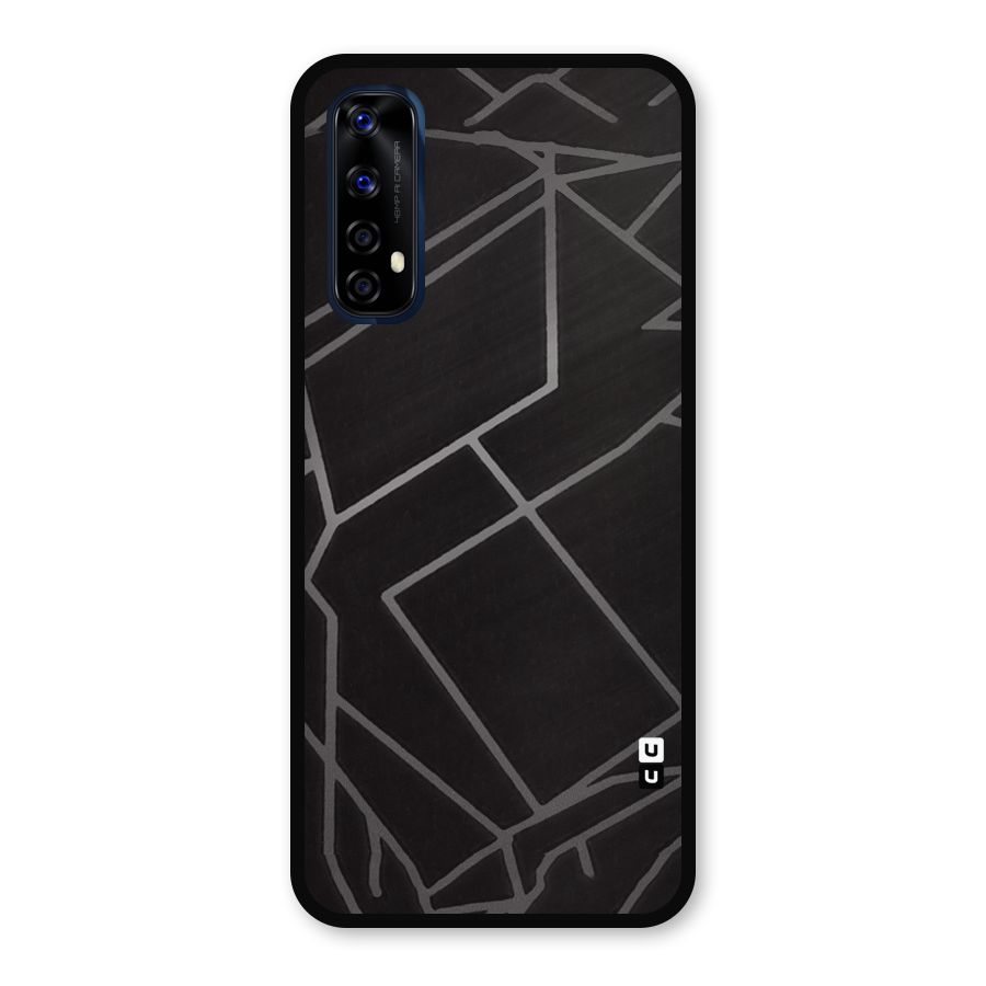 Silver Angle Design Metal Back Case for Realme Narzo 20 Pro