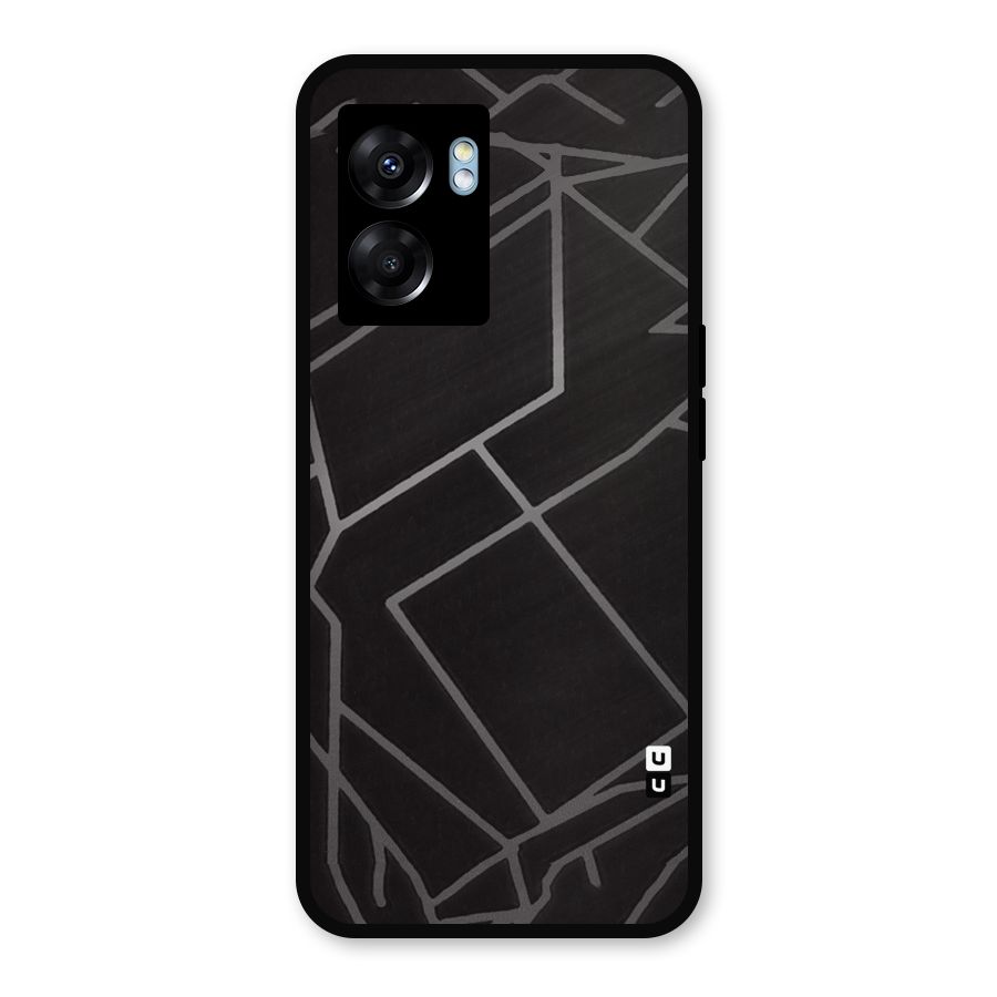 Silver Angle Design Metal Back Case for Realme Narzo 50 5G