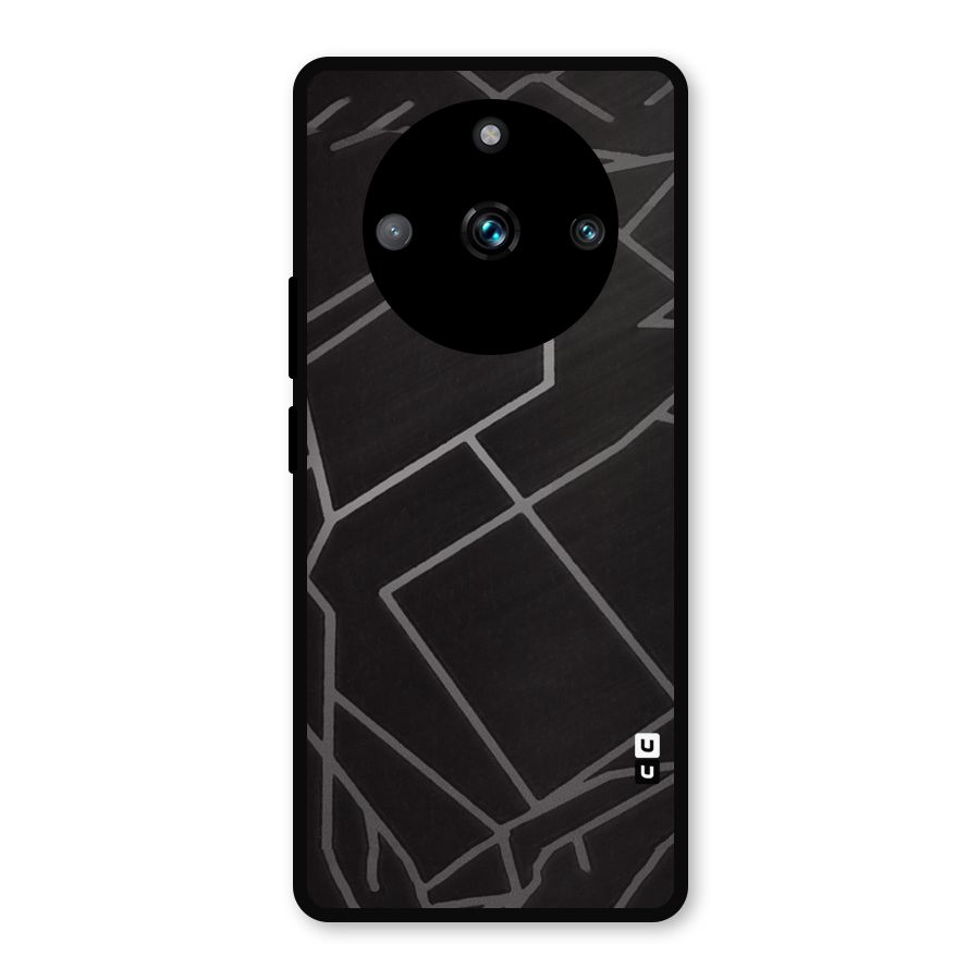 Silver Angle Design Metal Back Case for Realme Narzo 60 Pro