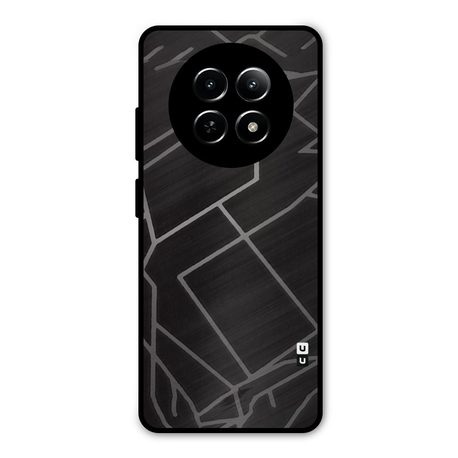 Silver Angle Design Metal Back Case for Realme Narzo 70x 5G