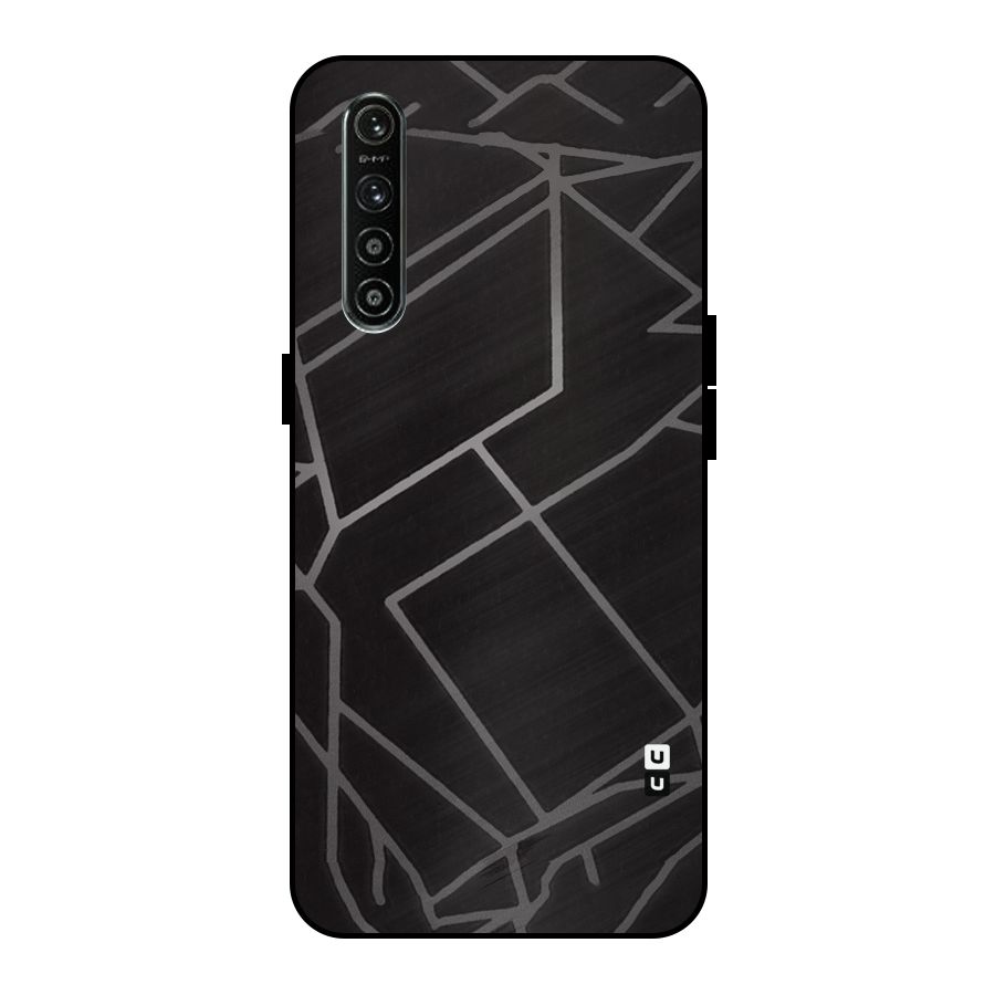 Silver Angle Design Metal Back Case for Realme XT