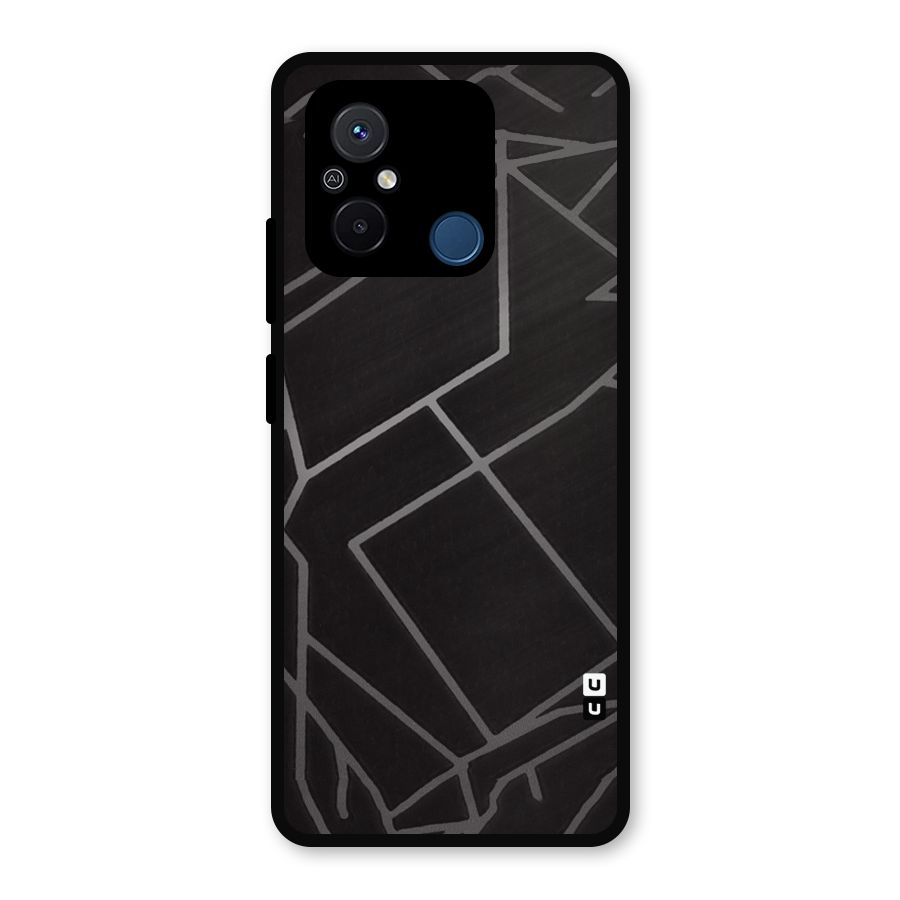 Silver Angle Design Metal Back Case for Redmi 12C