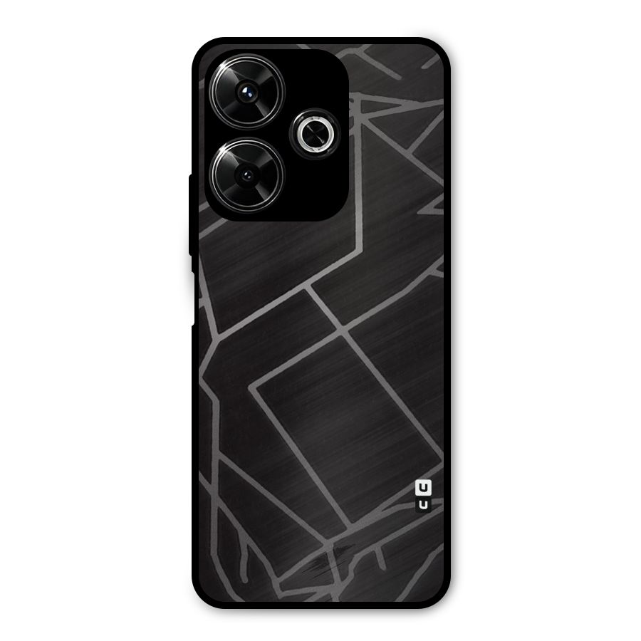Silver Angle Design Metal Back Case for Redmi 13 5G
