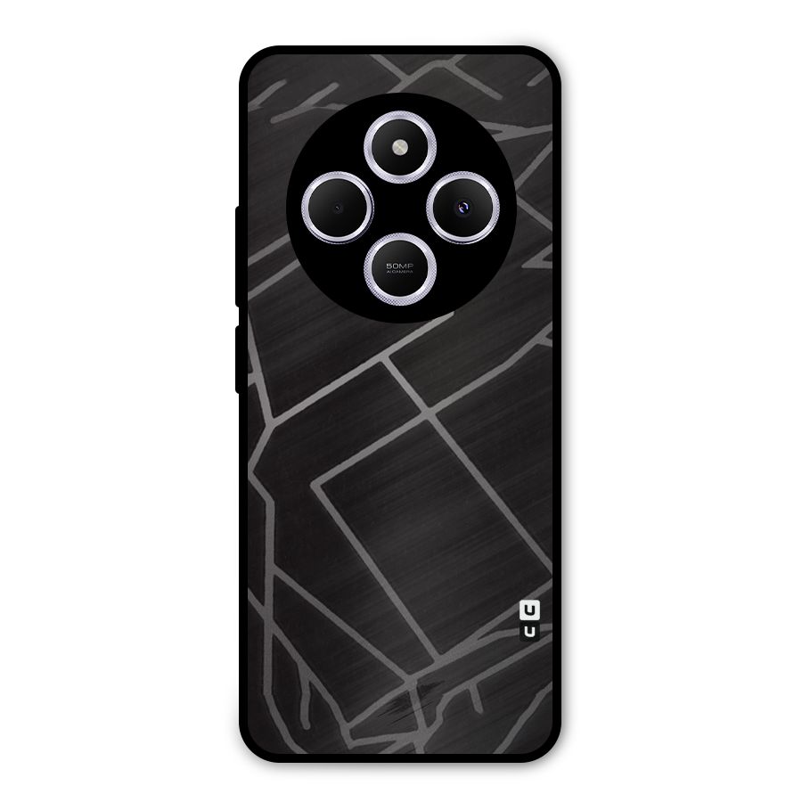Silver Angle Design Metal Back Case for Redmi 14C