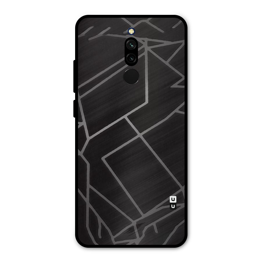 Silver Angle Design Metal Back Case for Redmi 8