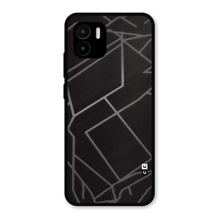 Silver Angle Design Metal Back Case for Redmi A2