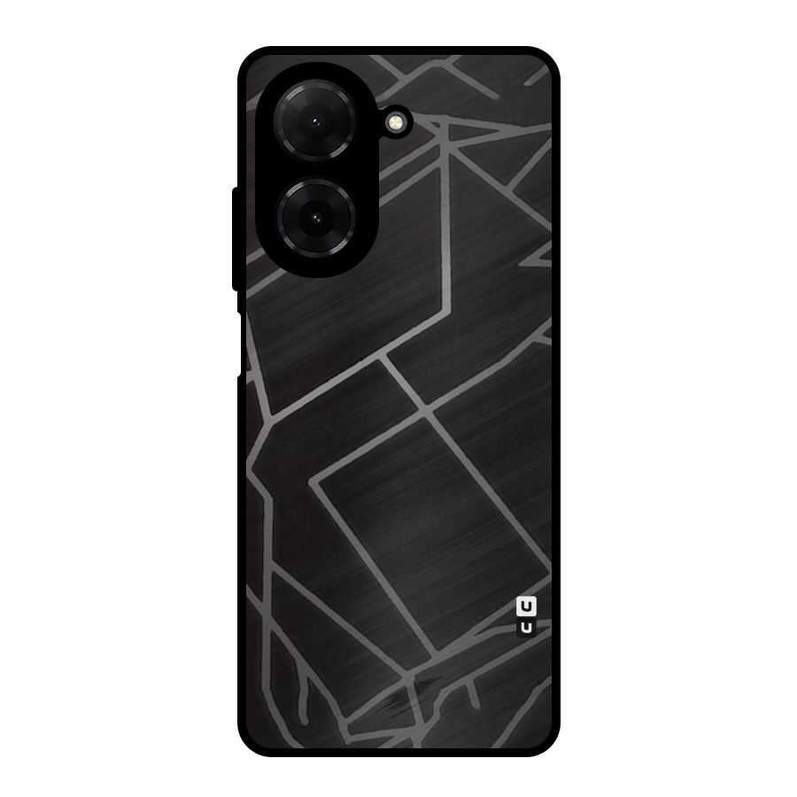 Silver Angle Design Metal Back Case for Redmi A5 4G