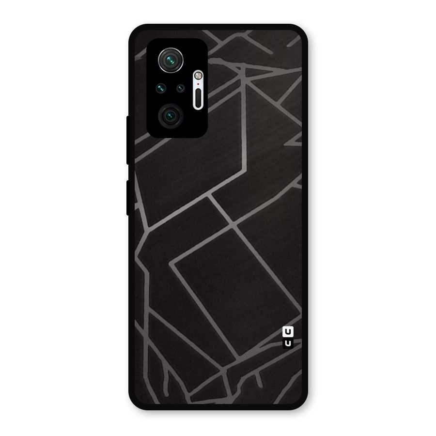 Silver Angle Design Metal Back Case for Redmi Note 10 Pro