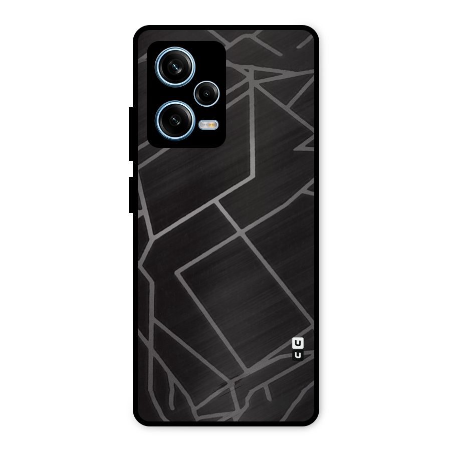 Silver Angle Design Metal Back Case for Redmi Note 12 Pro