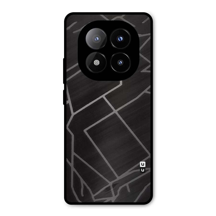 Silver Angle Design Metal Back Case for Redmi Note 14 Pro Plus 5G