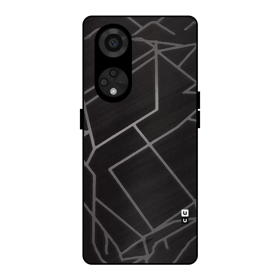 Silver Angle Design Metal Back Case for Reno8 T 5G