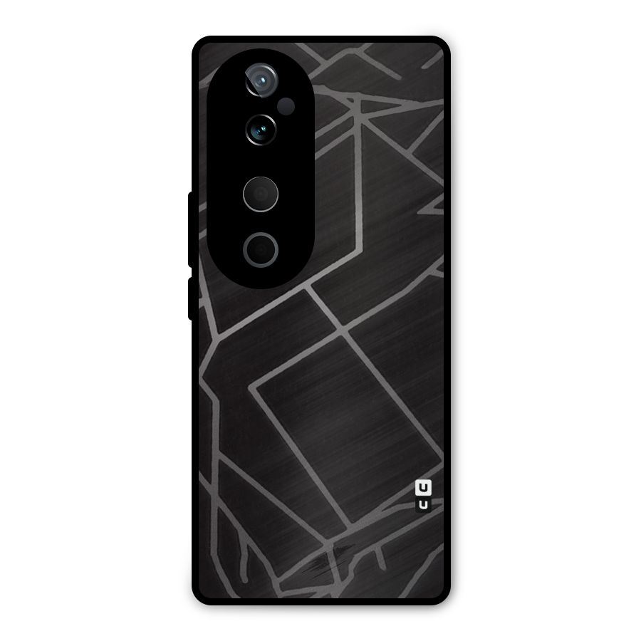 Silver Angle Design Metal Back Case for Vivo T3 Ultra