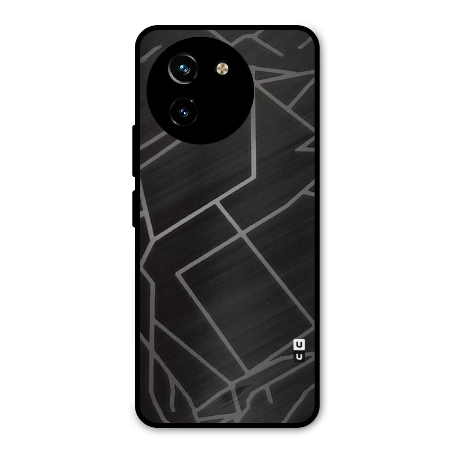 Silver Angle Design Metal Back Case for Vivo T3x