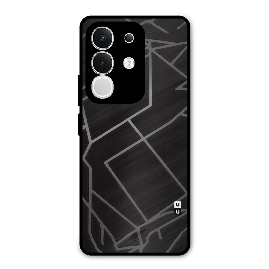 Silver Angle Design Metal Back Case for Vivo T4x